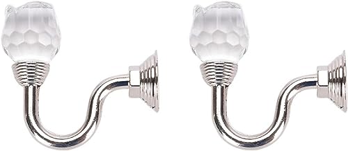 Quastenvorhänge, Bindeseil-Raffhalter, backs Wandmontierte Vorhanghalter Metall Wand Raffhalter Haken Kleiderbügel Ho(Deep Blue,Deep Blue) von SYBNIKOLF