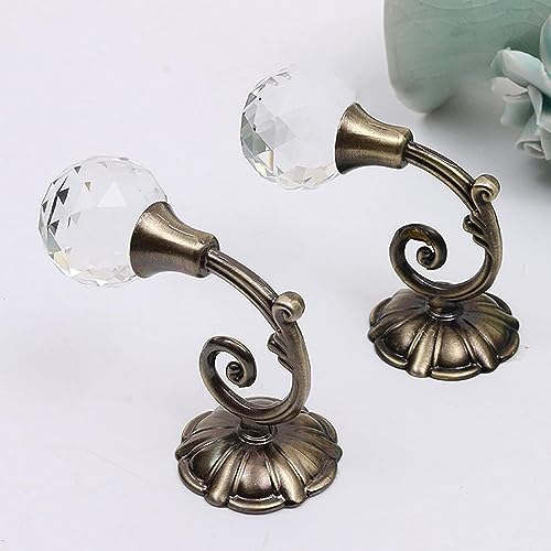 Quastenvorhänge, Bindeseil-Raffhalter, backs Wandmontierte Vorhanghalter Metall Wand Raffhalter Haken Kleiderbügel Ho(Light Grey,Light Grey) von SYBNIKOLF