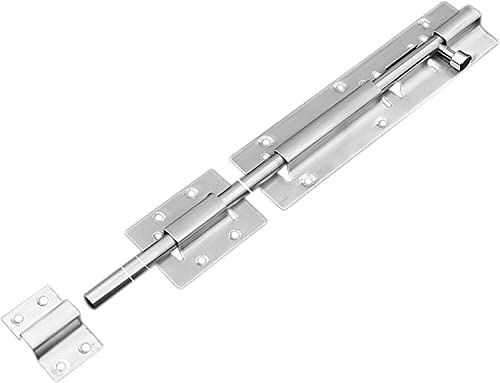 Riegel für Schiebetüren, Riegel aus massivem Edelstahlguss, Fallenschloss for Türen, Badezimmer und Fenster, Riegel und Schlösser(10 inches) von SYBNIKOLF