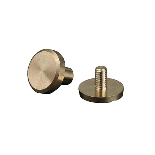 SYBNIKOLF Nieten, Chicago-Schrauben, 10 Sets 10 mm Flache Kappe Massive Messing Bindeschrauben Nagelnieten Nieten for Album Leder Handwerk Nieten(18mm) von SYBNIKOLF