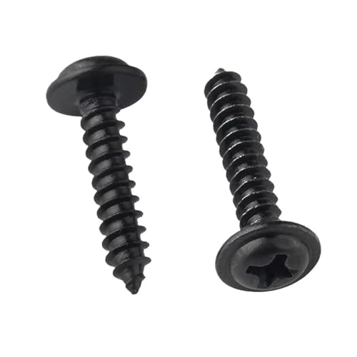 selbstschneidende Schrauben aus Edelstahl, 100 stücke M2 .3 .6 Schwarz selbstschneidende Schraube Pan Kopf Kreuz Runde(8mm,M2) von SYBNIKOLF