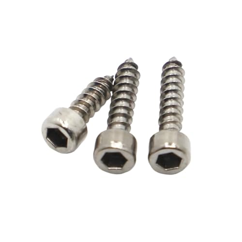 selbstschneidende Schrauben aus Edelstahl, 50 stücke M2 .6 304 Edelstahl Innensechskantschraube Sechskant selbstschneidende Schrauben(12mm,M2 50pcs) von SYBNIKOLF