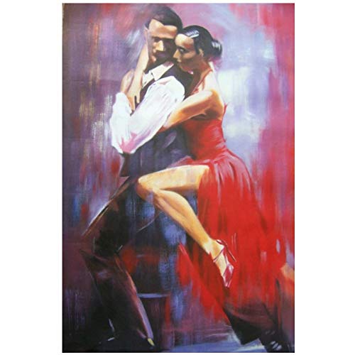 abstrakt Porträt sexy Malerei Wandbild Weihnachten Flamenco Salsa Tänzer Malerei, EIN Druck oder Poster, 60x100cm Kein Rahmen von SYBS