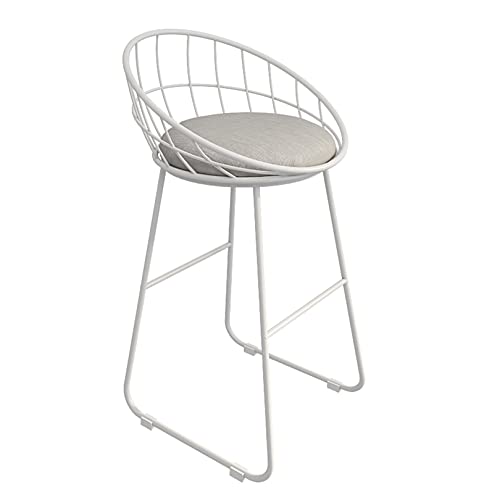 SYCARPET Barhocker, 30-Zoll-Schlichter moderner Barhocker mit niedriger Rückenlehne und Metallbeinen, tragbare Barhocker für Kücheninsel-Patio-Balkon von SYCARPET