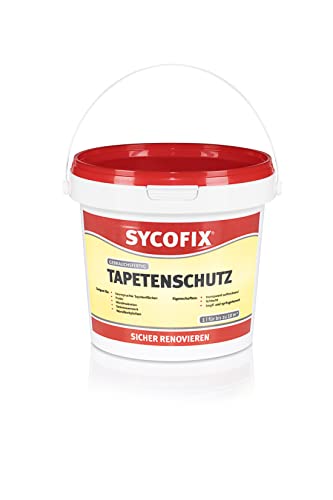 SYCOFIX Tapetenschutz Anstrichschutz, Elefantenhaut für Tapeten, Poster, Wandfarben, transparent, glänzend, 1 Liter von SYCOFIX