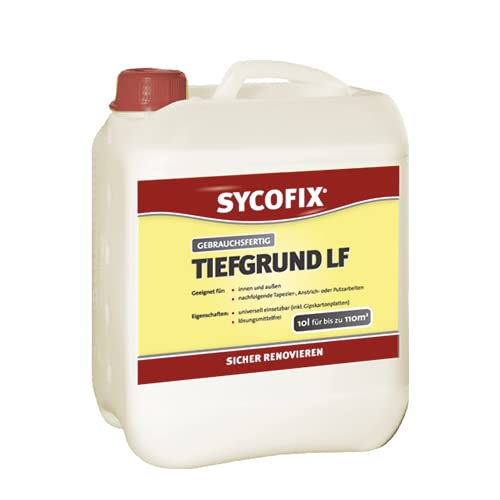 Tiefgrund LF 10 Liter SYCOFIX, Grundierung für Gipskartonplatten, universell im Trockenbau einsetzbar von SYCOFIX