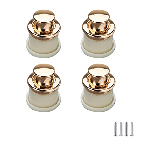 SYDARSYN 4 Stück Schubladengriffe mit Druckknopf Push Button Catch Door Lock Möbelschloss Türschrank Pull Lock für Wohnwagen Wohnmobil Bootsknopf Yachten Caravan Einzelloch von SYDARSYN