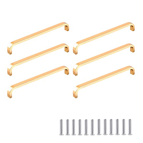 SYDARSYN 6 Stück Möbelgriffe Aluminium Legierung Schrankgriffe Schrank Schublade Griff Küche Möbel Schublade Tür Griffe Bogenform Zieht Lochabstand 160 mm von SYDARSYN