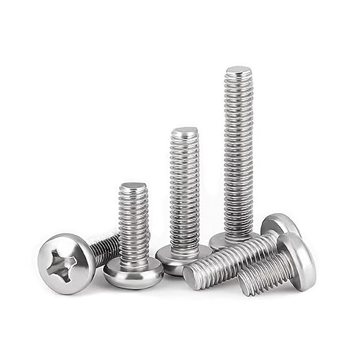SYDARSYN Phillips Rundkopfschrauben Edelstahl Kreuzschlitz Maschinenschrauben M2x45mm (30 Stück) von SYDARSYN