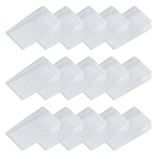 SYEYCW 12 Stück Kunststoff Unterlegplatten, 10mm Möbel Nivellierkeil, Nivellierer Einstellbare Blöcke Möbel Keile, für Türstopper, Unebene Böden, Stopper, Nivellierung & Fixierung Wackelige Möbel von SYEYCW