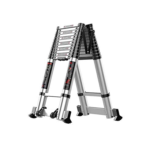 Aluminium -Teleskoperweiterung Leiter tragbar und faltbar ohne Schlupfdesign für Sicherheit Multi Purpose Use für Home Loft Garage und Outdoor -Aufgaben Beauty Comes von SYFJDBK