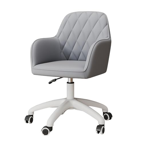 JINMUXUAN 360° drehbarer Heimcomputerstuhl, höhenverstellbar, ergonomischer Stuhl, Heimbüro, Schreibtischstuhl für Arbeitszimmer, Wohnzimmer, Computerzimmer, Grau 1, Höhe 7585 cm von SYFJDBK