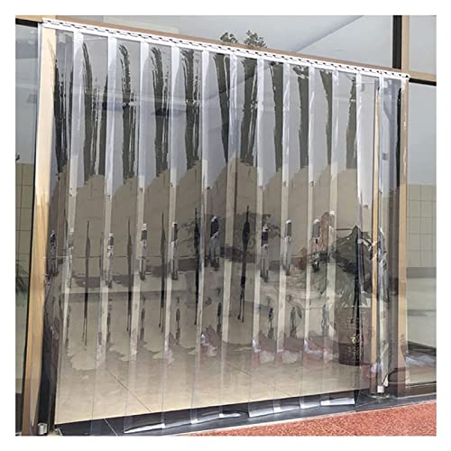 SYFXZZDS Transparent PVC Lamellenvorhang Streifenvorhang Lamellenvorhang Vinylstreifen zum Geschäft, Fabrik, Garage, Angepasst (Size : 165x270cm/64.96x106.3in) von SYFXZZDS