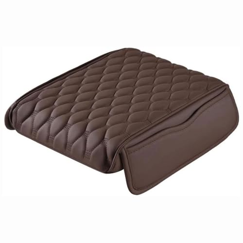 SYGWC Für MG iGS Auto Mittelkonsolenpolster,Leder Universal Memory Foam Auto Armlehne Mittelkonsole,rutschfest Auto Armlehne Box Abdeckung (Coffee) von SYGWC