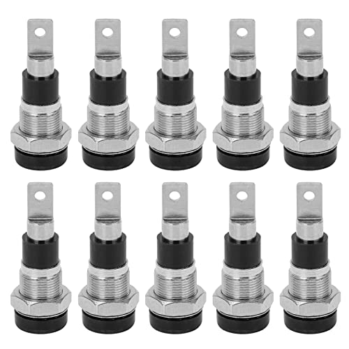 10 Stück 4 mm Bananenbuchsen Klinkenbuchse, Plug and Play Bananenbuchsen Bindungspfosten Adapter, Leitfähigkeitsstabile Übertragungsanschlussklemmen für Industriegeräte(Schwarz) von SYH&AQYE