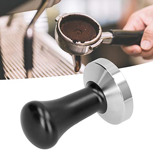 58mm Kaffee Tamper, Schwarz Aluminium Griff und 304 Edelstahl Base Espresso Barista Stempel Abnehmbarer Tamper Fuer Siebträger Kaffeemaschine Zubehör von SYH&AQYE