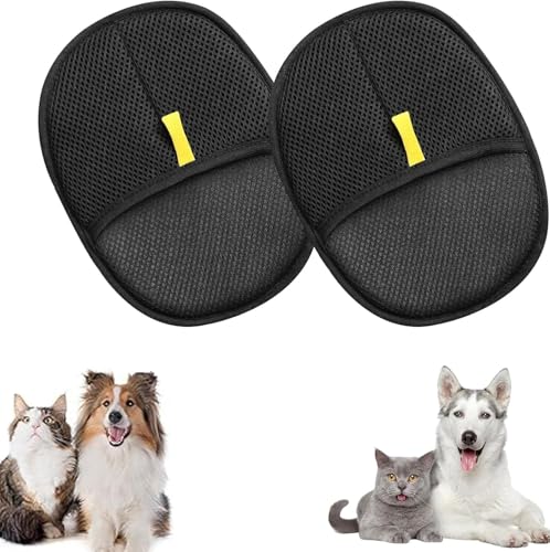 SYH&AQYE 2-teiliger Tierhaarentfernungshandschuh, wiederverwendbarer elektrostatischer Tierhaarentferner, Hundehaarentfernungs-Pflegehandschuh-Werkzeug for Couch, Kleidung, Teppich, Vorhang SYH&AQYE 2-teiliger Tierhaarentfernungshandschuh, wiederverwendbarer elektrostatischer Tierhaarentferner, Hundehaarentfernungs-Pflegehandschuh-Werkzeug for Couch, Kleidung, Teppich, Vorhang von SYH&AQYE