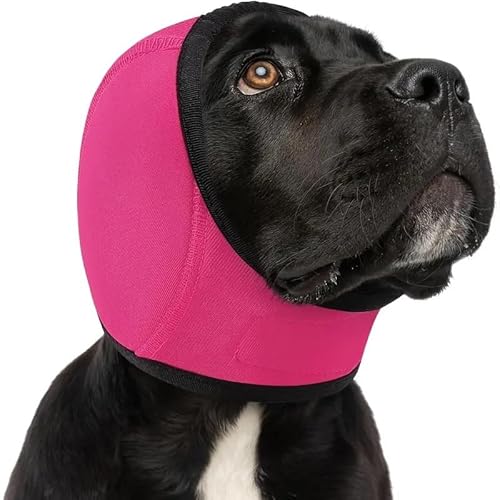 SYH&AQYE Hunde-Ohrschützer mit beruhigendem Kapuzenpullover, verstellbare Ohrenschützer for Hunde zur Linderung von Lärm und Angstzuständen, Ohrenschützer for Hunde, Lärmschutz, Feuerwerk(M) von SYH&AQYE