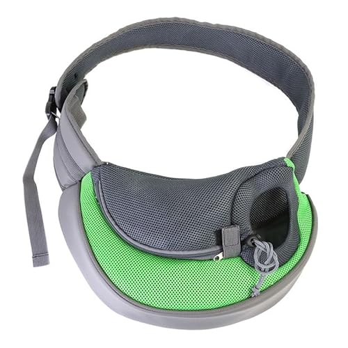SYH&AQYE Hundetragetuch, wendbare Welpentragetasche mit Aufbewahrungstasche, freihändige Hundetragetasche for Tragen Kleiner Hunde und Katzen(Grün,L) von SYH&AQYE