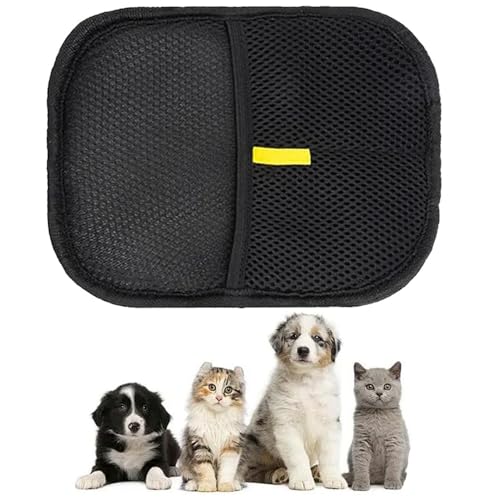 SYH&AQYE Tierhaarentfernungshandschuh, wiederverwendbarer elektrostatischer Tierhaarentferner, Hundehaarentferner, Fellpflegehandschuh, Werkzeug for Katzen, Hunde, Haustiere von SYH&AQYE