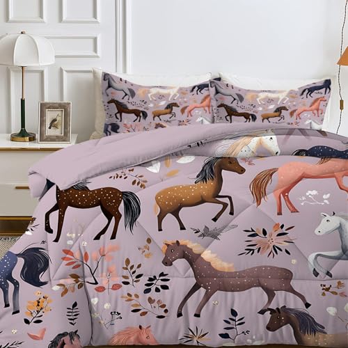 Pferde Bettdecke 155x220 4 Jahreszeiten, Blumen Ganzjahresdecke 155 x 220, Weiche Bettdecke Ohne Bezug, Waschbare Bettdecken Lila Lavendel Steppdecke Schlafdecke, G&7 Pferde Bettdecke 155x220 4 Jahreszeiten, Blumen Ganzjahresdecke 155 x 220, Weiche Bettdecke Ohne Bezug, Waschbare Bettdecken Lila Lavendel Steppdecke Schlafdecke, G&7 von SYHIEGO