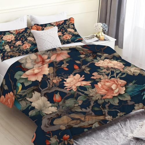 SYHIEGO Gelbe Blumen und Vögel Bettdecke 240x220 cm, 4-Jahreszeiten Steppdecke, Waschbare Ganzjahresdecke ohne Bezug, Boho Aquarell Vintage Muster Weiche Schlafdecke, Doppelbettdecke, Blau -Ef47 SYHIEGO Gelbe Blumen und Vögel Bettdecke 240x220 cm, 4-Jahreszeiten Steppdecke, Waschbare Ganzjahresdecke ohne Bezug, Boho Aquarell Vintage Muster Weiche Schlafdecke, Doppelbettdecke, Blau -Ef47 von SYHIEGO