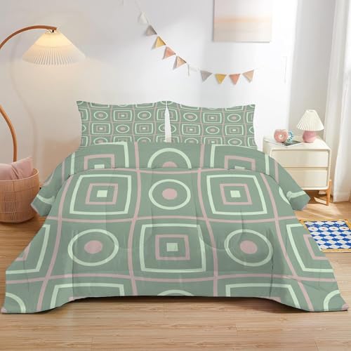 Geometrisch Bettdecke 135x200 4 Jahreszeiten Bettdecken 135 x 200, Waschbare Modern Bettdecke Ohne Bezug Ganzjahresdecke Steppdecke Weiche Schlafdecke Steppbettdecke(B83) von SYHIEGO