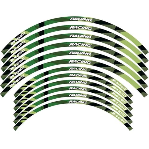 Motorrad 18 Zoll Rad Aufkleber Reflektierende Felge Für Suzuki DR650S DR650SE DR 650S 650SE Dekorative Zubehör Dekorationen(Army Green) von SYHJKX