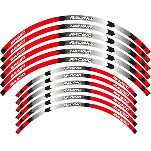 Motorrad 18 Zoll Rad Aufkleber Reflektierende Felge Für Suzuki DR650S DR650SE DR 650S 650SE Dekorative Zubehör Dekorationen(Red) von SYHJKX