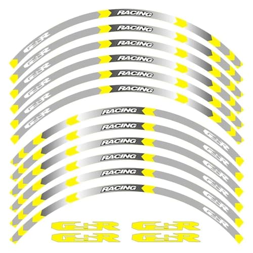 Motorrad Aufkleber Vorne Hinten Räder Decals Reflektierende wasserdichte Felgenstreifen Für Suzuki GSR Dekorative Teile Dekorationen(C) von SYHJKX