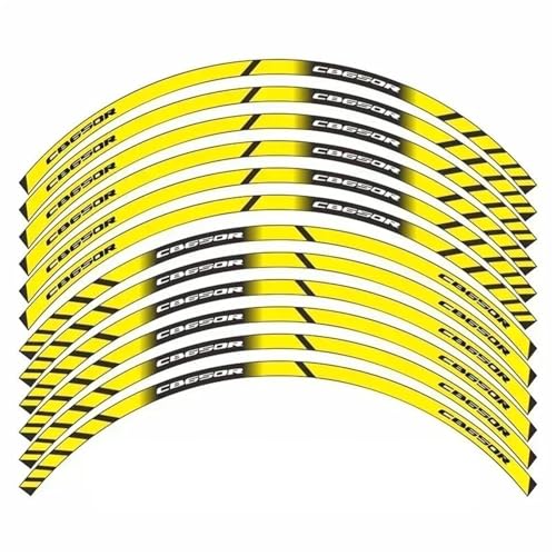 Motorrad Rad Aufkleber Kontur Dekoration Reflektierende Hub Felge Wasserdicht Set Für Honda CB650R CB650 R Dekorationen(A) von SYHJKX