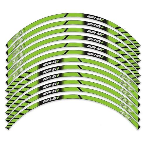 Motorrad Rad Aufkleber Kontur Dekoration Reflektierende Hub Felge Wasserdicht Set Für Kawasaki ER-6F ER6F Dekorationen(C) von SYHJKX
