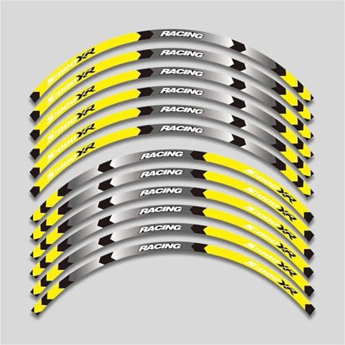 Motorrad-Radaufkleber Im Inneren Nabenaufkleber Randstreifenband Reflektierend Dekorativ Für BMW S1000XR S1000 XR Dekorationen(Yellow A) von SYHJKX