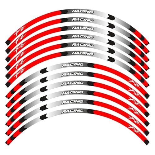 SYHJKX 8 Stil Motorrad Rad Aufkleber Reifen Felge 17 Zoll Für Yamaha FZ1 FZ6 FZ-07 FZ8 FZ-09 FZ-10 FZS1000 Für FAZER Dekorationen(A Red) von SYHJKX