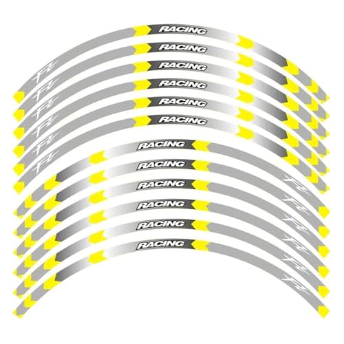 SYHJKX 8 Stil Motorrad Rad Aufkleber Reifen Felge 17 Zoll Für Yamaha FZ1 FZ6 FZ-07 FZ8 FZ-09 FZ-10 FZS1000 Für FAZER Dekorationen(B Yellow) von SYHJKX
