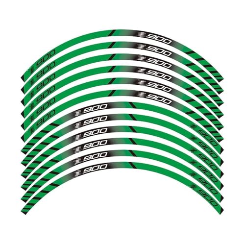 SYHJKX Motorrad 12 X Dicke Kante Äußere Rim Aufkleber Streifen Rad Für Kawasaki Z900 Z 900 Reflektierende Dekorative Dekorationen(C) von SYHJKX