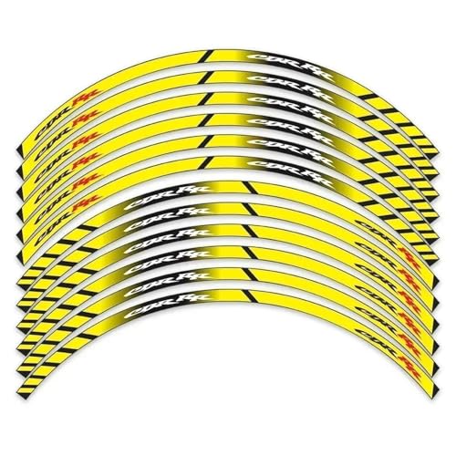 SYHJKX Motorrad Rad Aufkleber Kontur Dekoration Hub Aufkleber Felge Reflektierende Aufkleber Für Honda CBR600RR CBR1000RR CBR250RR Dekorationen(A) von SYHJKX