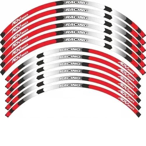 SYHJKX Motorrad Rad Aufkleber Kontur Dekoration Reflektierende Hub Felge wasserdichte Set Teile Für Honda ADV350 Dekorationen(E) von SYHJKX