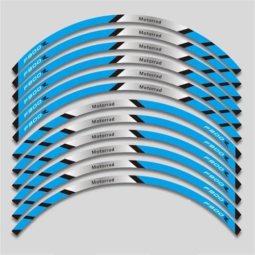 SYHJKX Motorrad Rad Aufkleber Kontur Dekoration Reflektierende Hub Felge wasserdichte Teile Für BMW F900R F900 R Dekorationen(2L A Bule) von SYHJKX