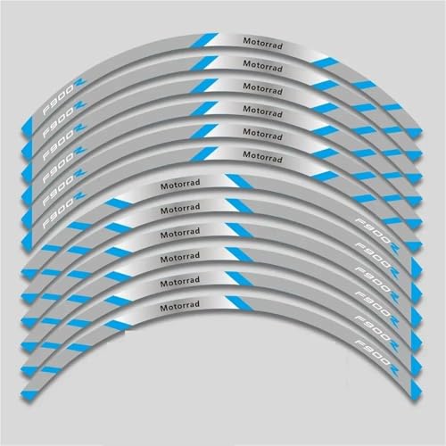 SYHJKX Motorrad Rad Aufkleber Kontur Dekoration Reflektierende Hub Felge wasserdichte Teile Für BMW F900R F900 R Dekorationen(2L B Bule) von SYHJKX