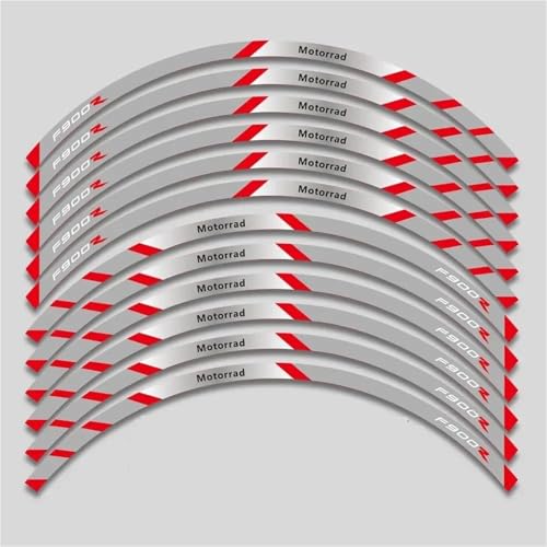 SYHJKX Motorrad Rad Aufkleber Kontur Dekoration Reflektierende Hub Felge wasserdichte Teile Für BMW F900R F900 R Dekorationen(2L B Red) von SYHJKX