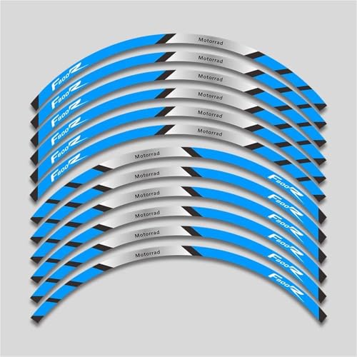 SYHJKX Motorrad Rad Aufkleber Wasserdicht Reflektierende Aufkleber Felgenstreifen Für BMW F800R F 800R F800 R 800 Dekorative Dekorationen(2LA Bule) von SYHJKX