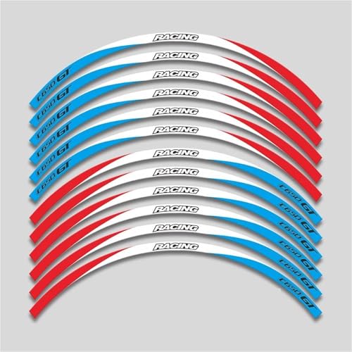 SYHJKX Motorrad Rad Aufkleber Wasserdicht Reflektierende Felgenstreifen Für BMW C650GT C650 Gt Kontur Dekoration Zubehör Dekorationen(3L A Red White Bule) von SYHJKX