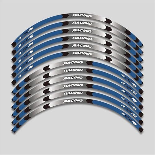 SYHJKX Motorrad Rad Aufkleber Wasserdicht Reflektierende Felgenstreifen Für BMW R1250RS R1250 RS Dekoratives Zubehör Dekorationen(Bule) von SYHJKX