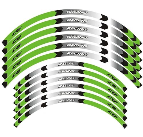 SYHJKX Motorrad Rad Aufkleber Wasserdicht Reflektierende Felgenstreifen Für Honda CRF 250L Kontur Dekorative Zubehör Dekorationen(Green b) von SYHJKX