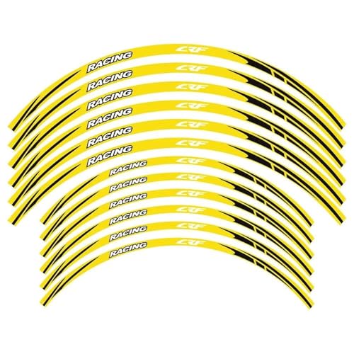 SYHJKX Motorrad Rad Aufkleber Wasserdicht Reflektierende Felgenstreifen Für Honda CRF 250L Kontur Dekorative Zubehör Dekorationen(Yellow a) von SYHJKX