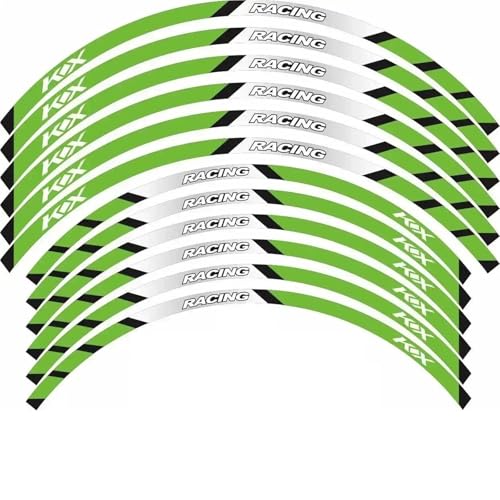 SYHJKX Motorrad Rad Dekoration Aufkleber Felge Streifen Band Für Kawasaki KX 450 250 250F 450F 85 125 100 50 550 60 65 80 Dekorationen(C) von SYHJKX