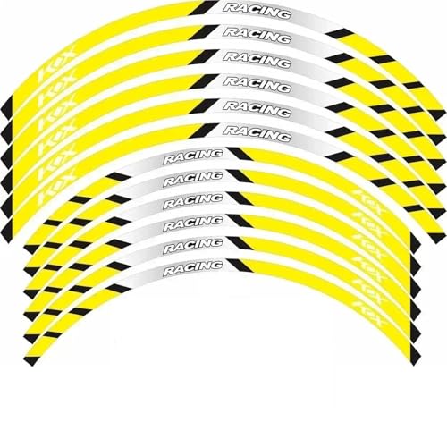 SYHJKX Motorrad Rad Dekoration Aufkleber Felge Streifen Band Für Kawasaki KX 450 250 250F 450F 85 125 100 50 550 60 65 80 Dekorationen(E) von SYHJKX