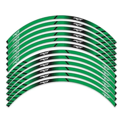 SYHJKX Motorrad-Radaufkleber Für Aprilia RS 125 50 250 RS125 RS50 RS250 Konturdekoration Reflektierende Nabenaufkleber Aufkleber Dekorationen(Green) von SYHJKX