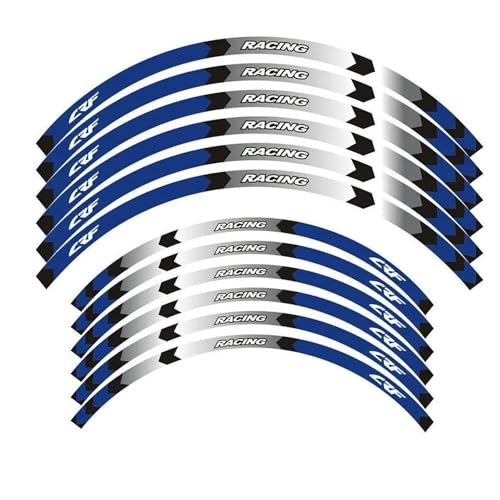 SYHJKX Motorrad-Radaufkleber Für Honda CRF 150F 150R 150RB Dekoration Reflektierende Nabenaufkleber Felge wasserdichte Aufkleber Dekorationen(Blue b) von SYHJKX
